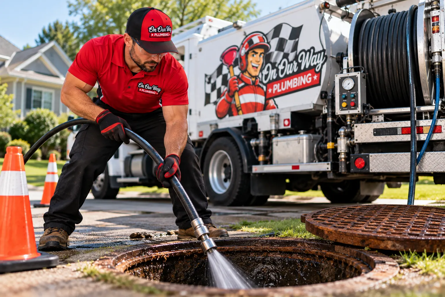 Sewer Jetting - On Our Way Plumbing